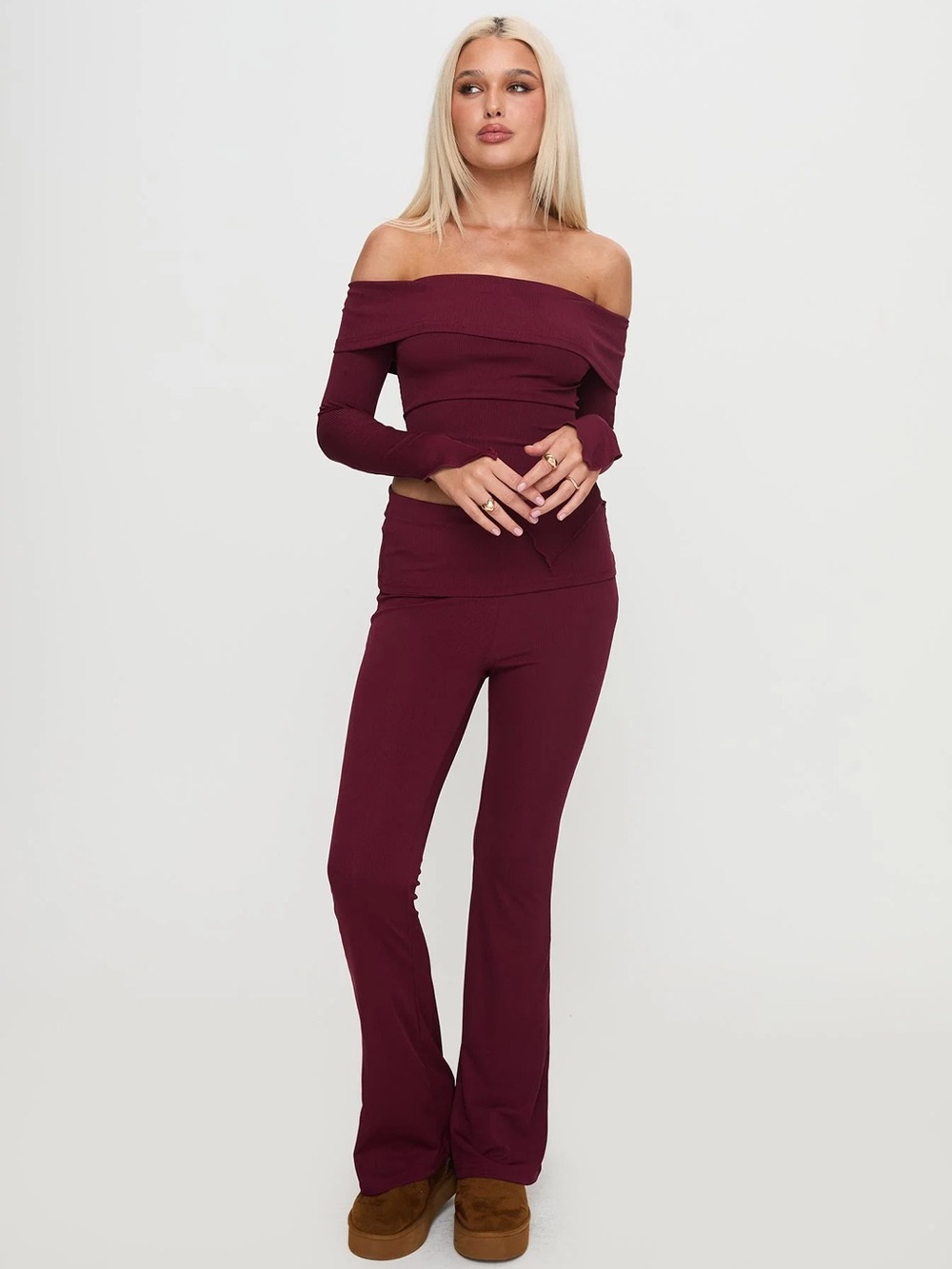 Princess Polly Lounge SET - Burgundy